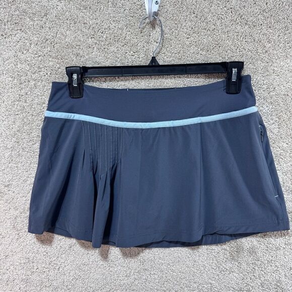 Title Nine Small Tennis Skort Skirt Blue Gray‎ Athletic Stretch Mini Pleated - Picture 1 of 10